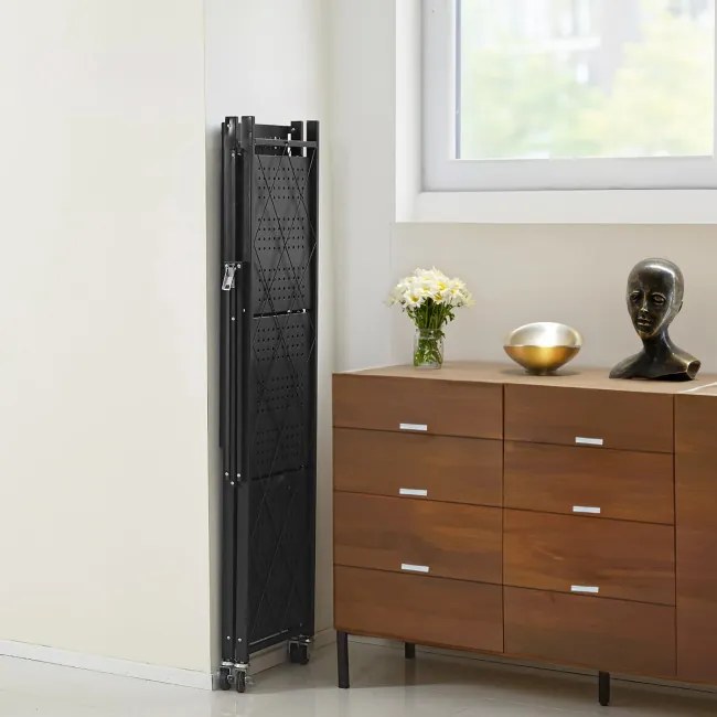 Pojazdný regál GESTEL 4 police čierny