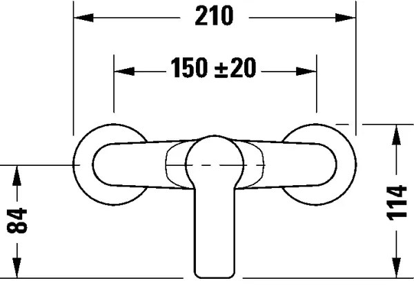 Duravit DC4230001010 - Nástenná bidetová batéria D-CODE, lesklý chróm