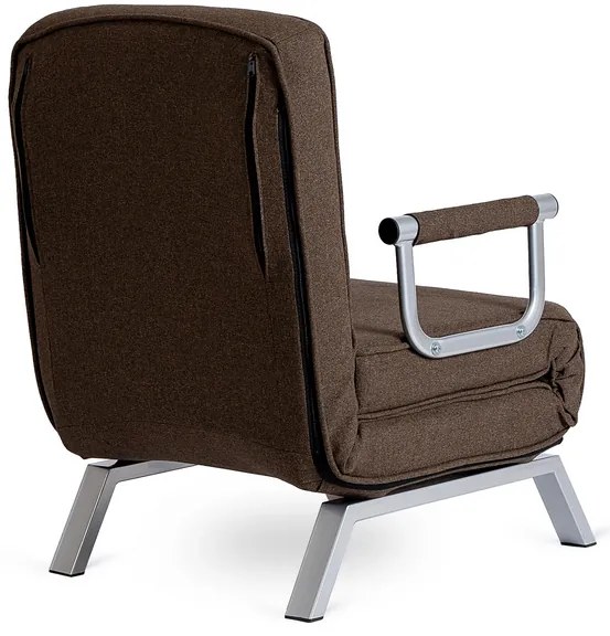 Kreslo pohovka rozkladacia PRATO hnedá - vintino.sk