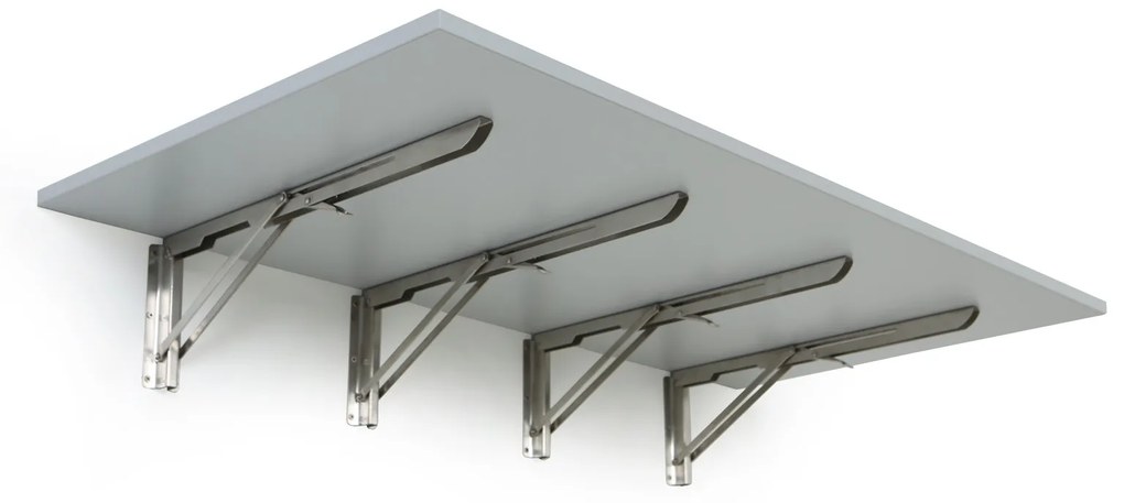 Sklápací stôl na stenu, 1200 x 600 mm, nosnosť 60 kg, sivá