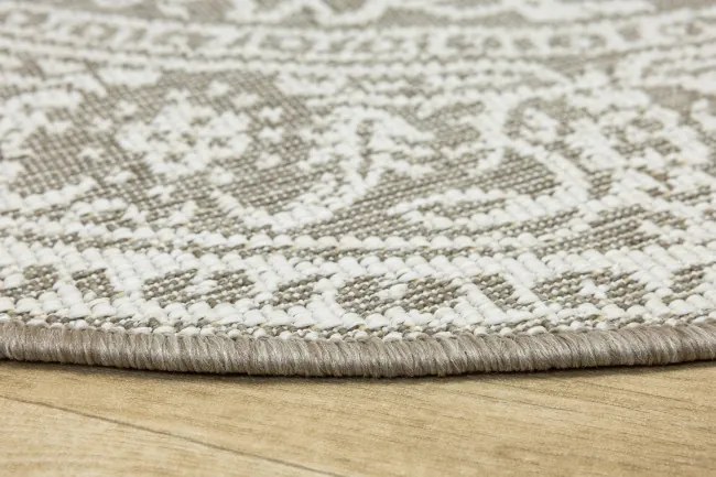 Obojstranný koberec BRUSSELS 205989/10610 béžový / krémový kruh