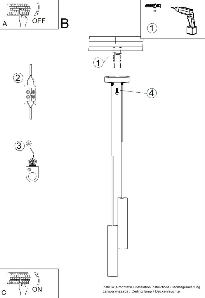 Závesné svietidlo Lagos, 2x čierne kovové tienidlo, o