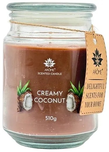 Arome Sviečka 510 g, v skle, Creamy coconut