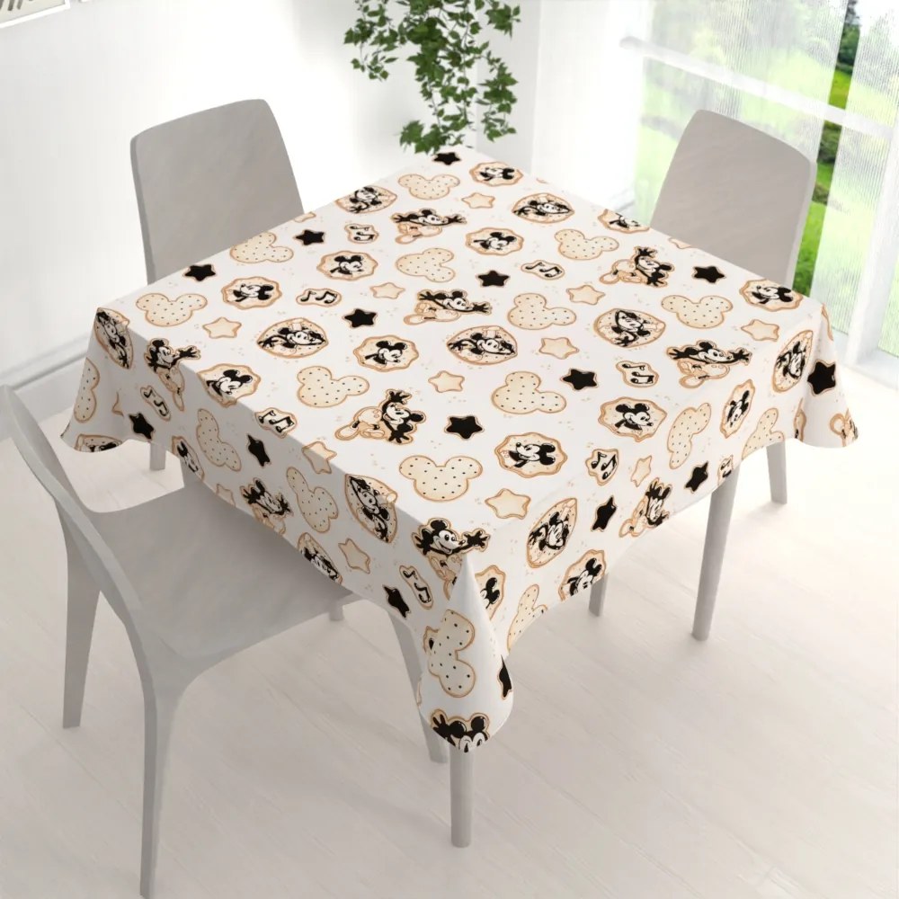 Biante Detský bavlnený štvorcový obrus Sandra SA-642 Veselý myšiak Miky 70x70 cm