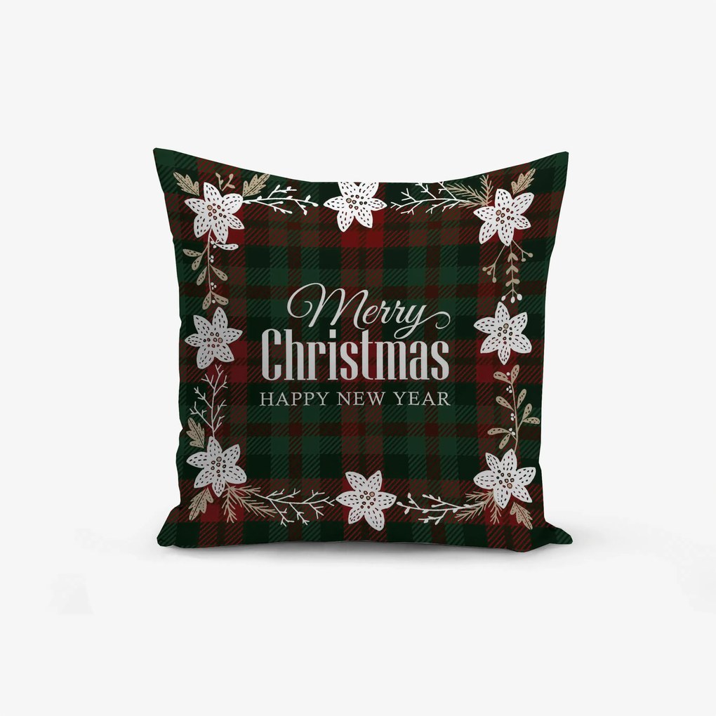 XPOSE® Set obliečok na vankúš TARTAN CHRISTMAS 40x40 cm - set 4ks