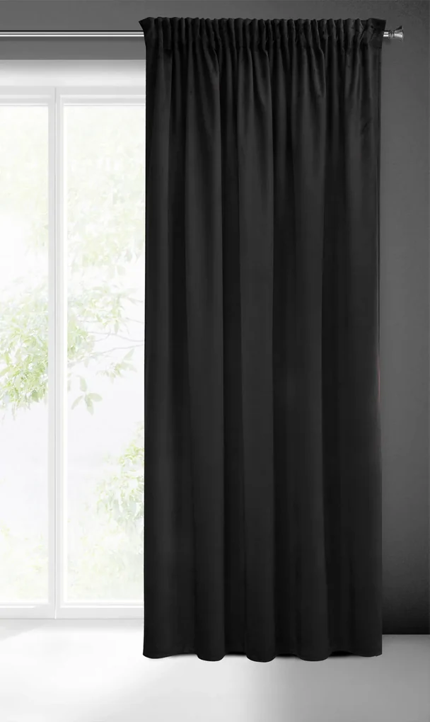 ZATEMŇOVACÍ ZÁVES NA PÁSKE PIERRE CARDIN SIBEL 140X270 CM ČIERNA