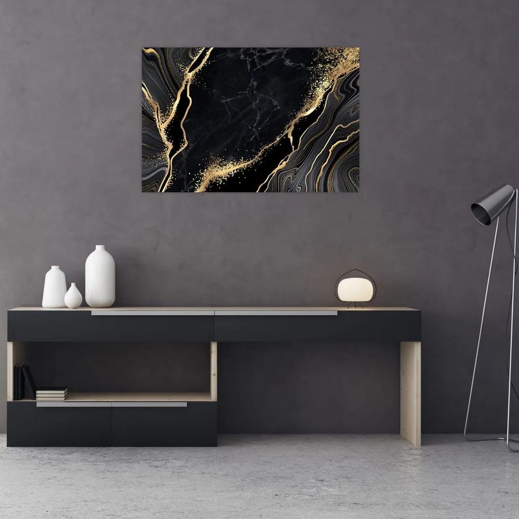 Obraz zlaté abstrakcie (90x60 cm)