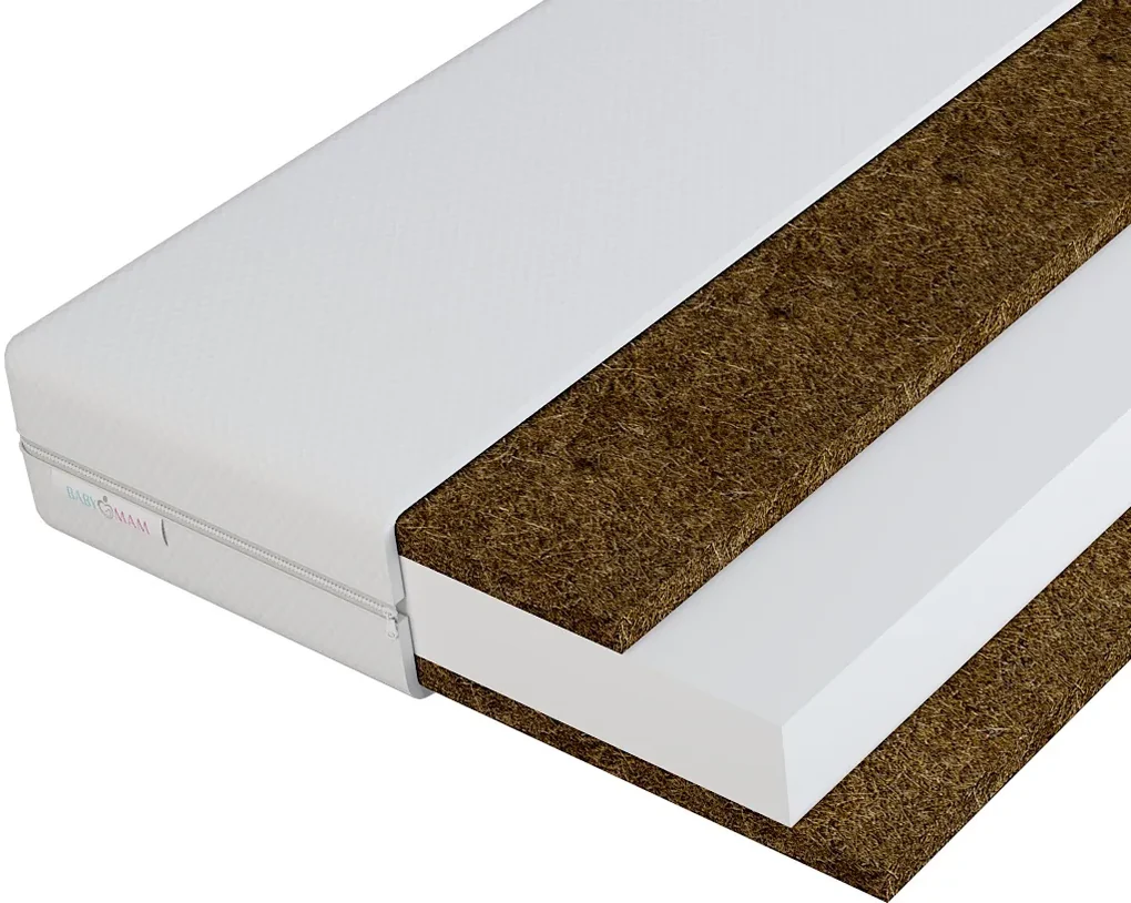 ShopJK MATRAC DO POSTIEĽKY 120 X 60 KOKOS PENA KOKOS