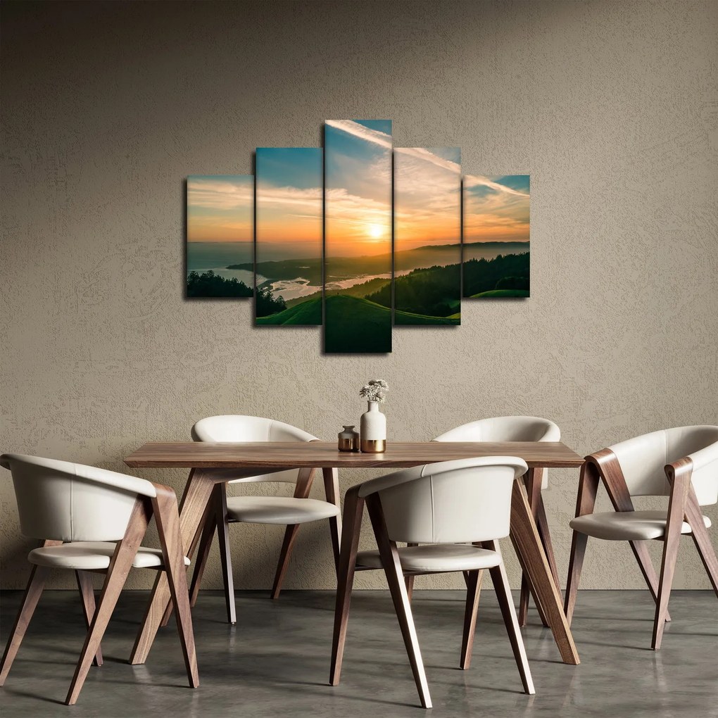 Obraz východu slnka nad morom (150x105 cm)