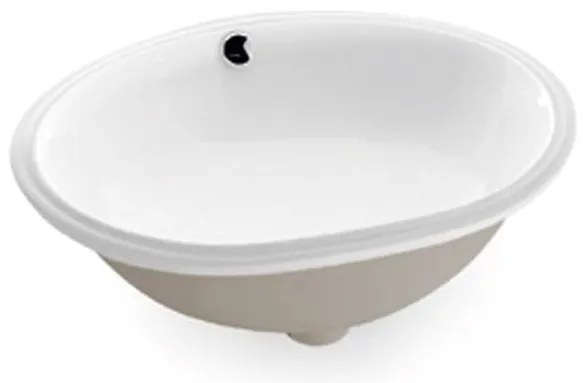 Bathco 0054 - Zapustené umývadlo MODENA 43,5x38,5 cm porcelán/biela