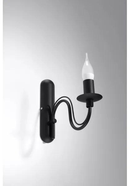 Nástenné svietidlo MINERWA 1xE14/40W/230V čierna