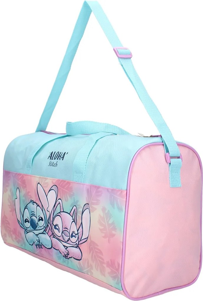 Dievčenská športová a cestovná taška Lilo & Stitch - motív Stitch a Angel - Aloha - 18L