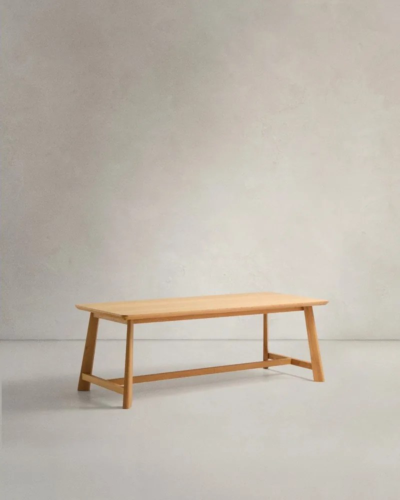 Jedálenský stôl s doskou v dubovom dekore 100x220 cm Idun – Kave Home