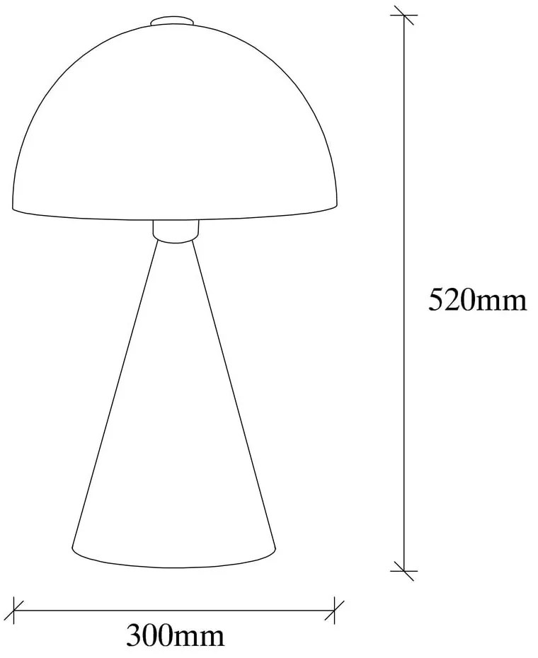 Biela stolová lampa s kovovým tienidlom (výška 52 cm) Dodo – Opviq lights