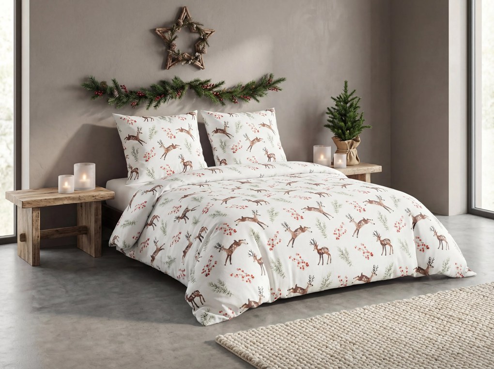 Obliečky z Renforcé bavlny ROXY NOEL svetlozelené Rozmer obliečky: 80 x 80 cm | 135 x 200 cm