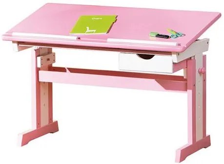 OVN písací stôl IDN ID99800350 ružovo biely/masív+MDF