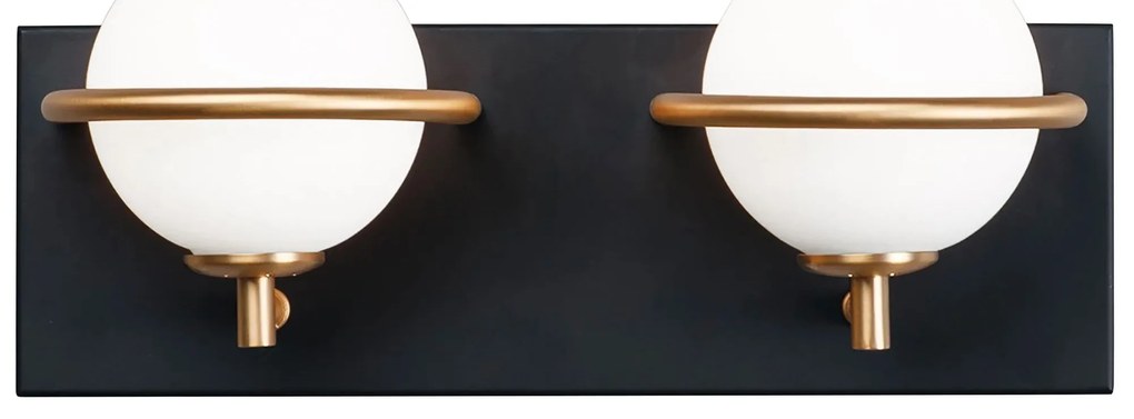 Toolight Toolight, nástenné svietidlo 2xG9 APP1221-2W, čierna-zlatá, OSW-40029