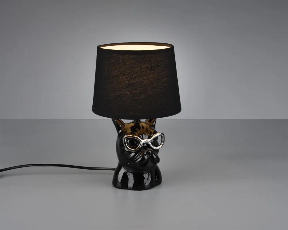 Trio DOSY R50231002 Nočná stolová lampa čierny keramika excl. 1 x E14 IP20