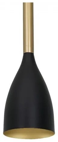 Luster na lanku ISTAPPAR 3xE27/60W/230V čierna/zlatá