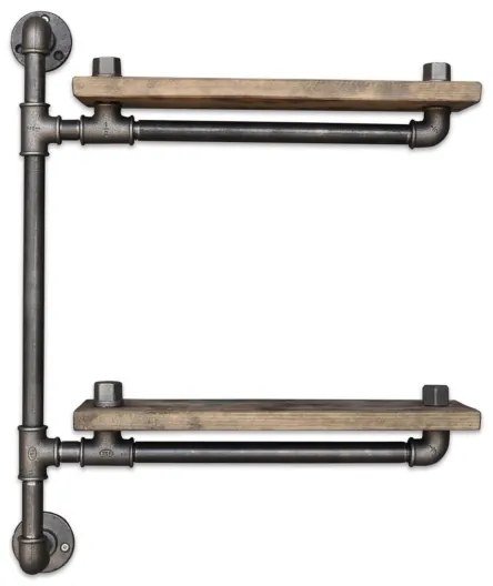 Nástenná polica BORURAF 47x60 cm hnedá