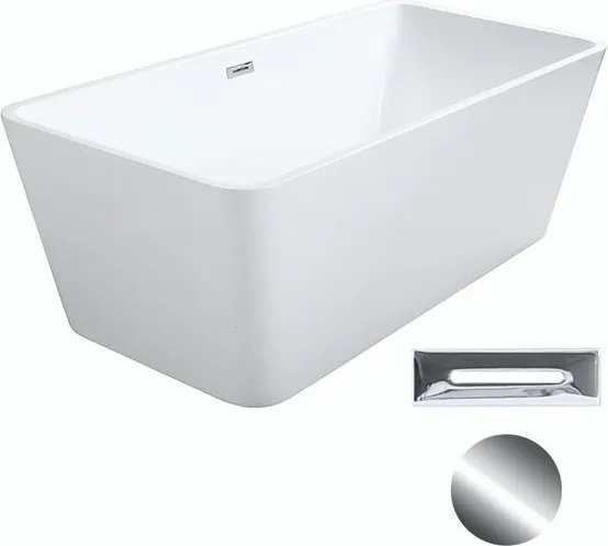 Besco Akrylátová voľne stojaca vaňa Evita 160x80 BESCO-Typ výpuste: Click-Clack s prepadom, biela, BESCO-Rozmery: 160x80, BESCO-Farba: Biela