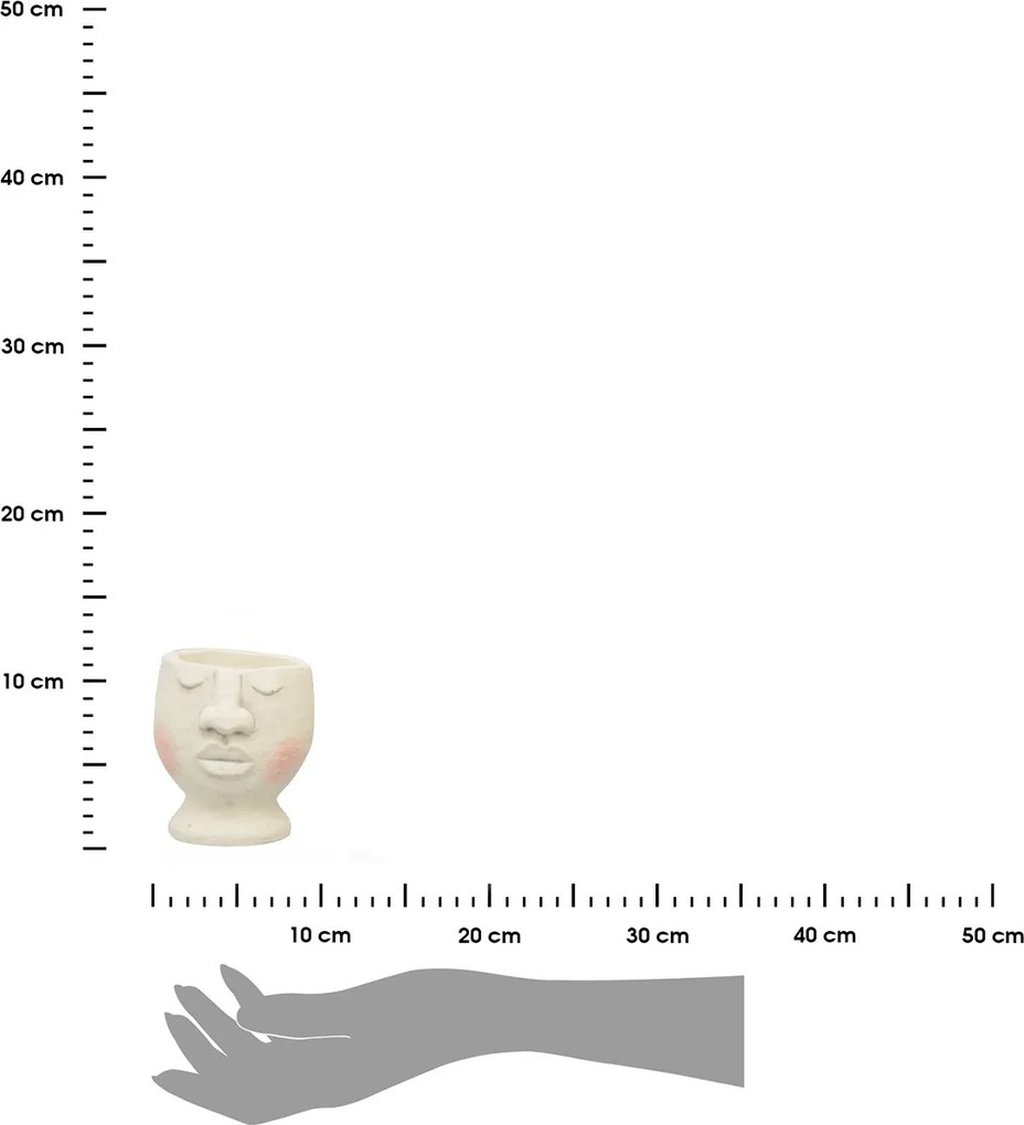 Květináč FACE bílý