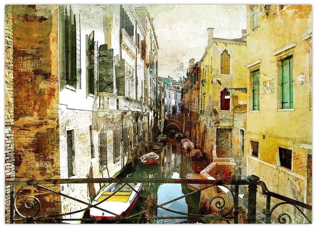 Obraz - Ulička v Benátkach (70x50 cm)