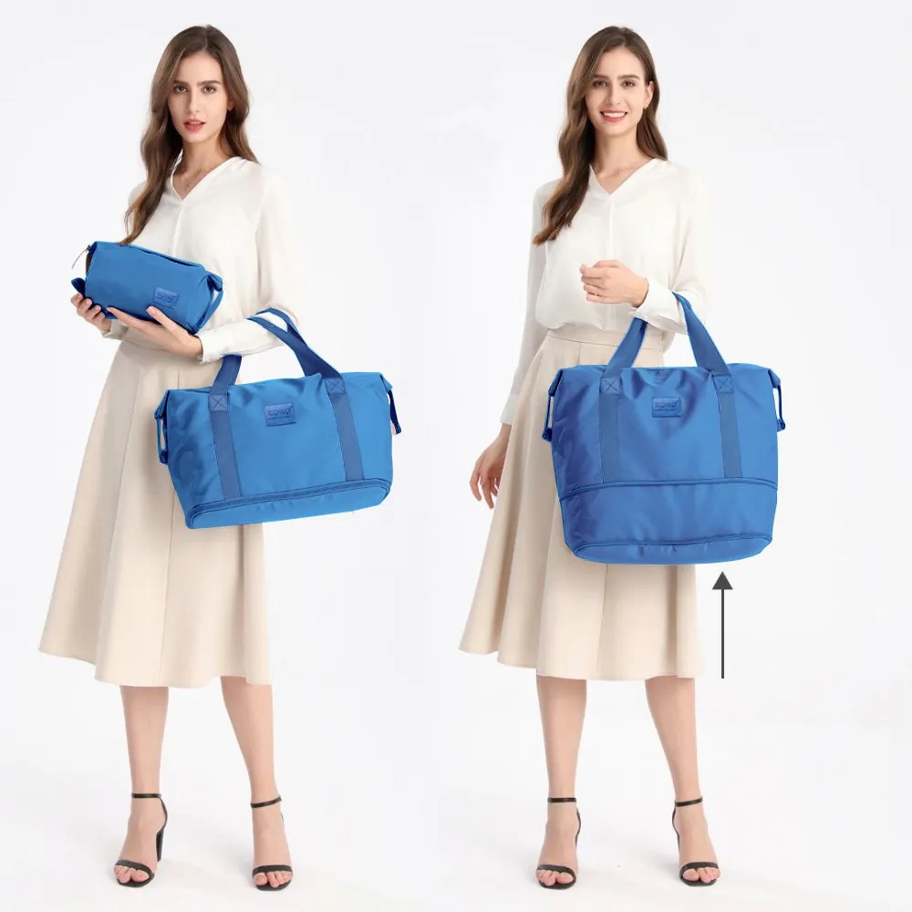 Konofactory Modrá sada 2 príručných tašiek do lietadla "Duo" - M (35l)