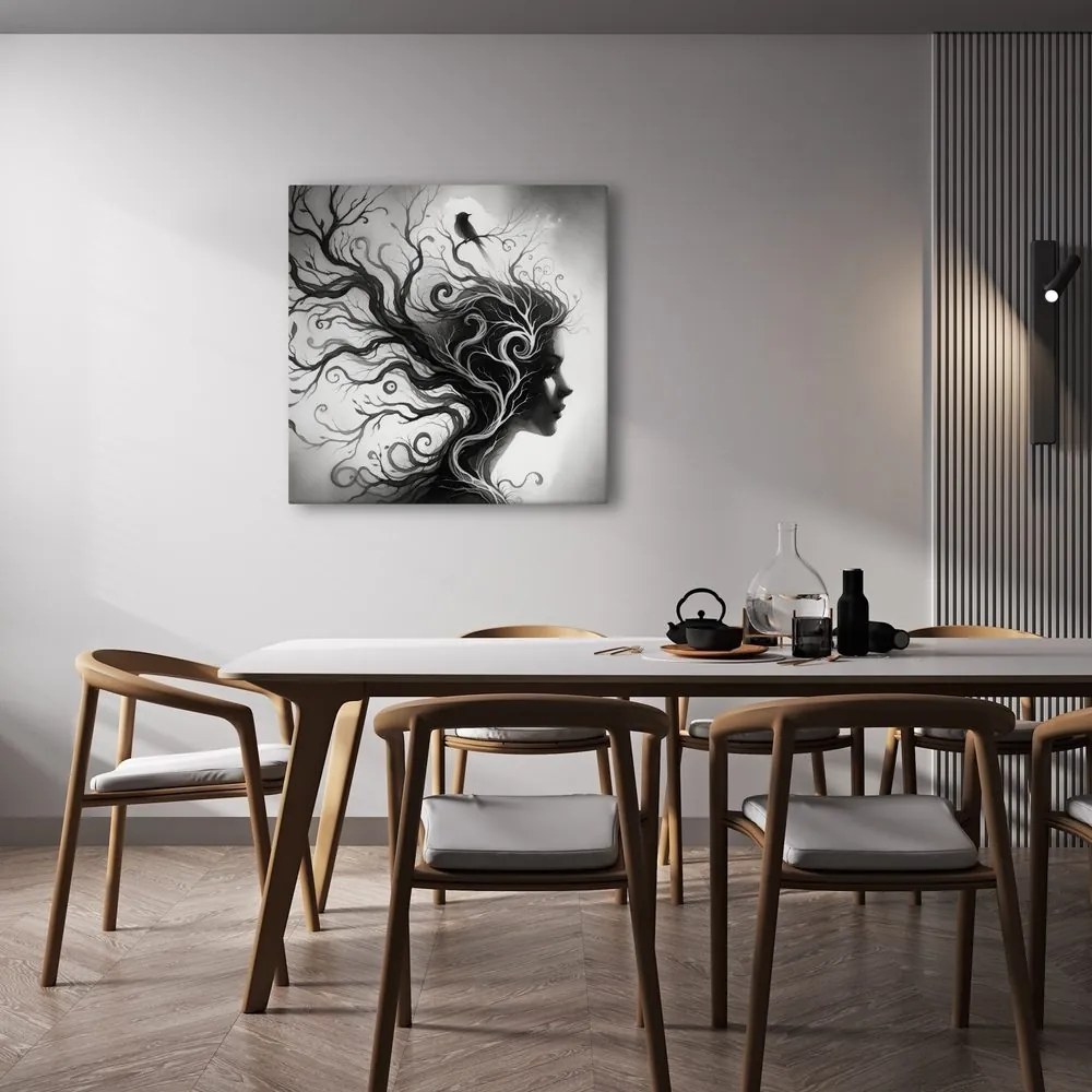Obraz fantazijná žena a strom života