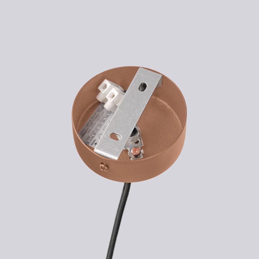 Luster Halo, 6x biele sklenené tienidlo, br