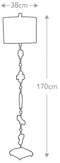 Flambeau FB-FRAGMENT-FL-G - Stojacia lampa FRAGMENT 1xE27/60W/230V