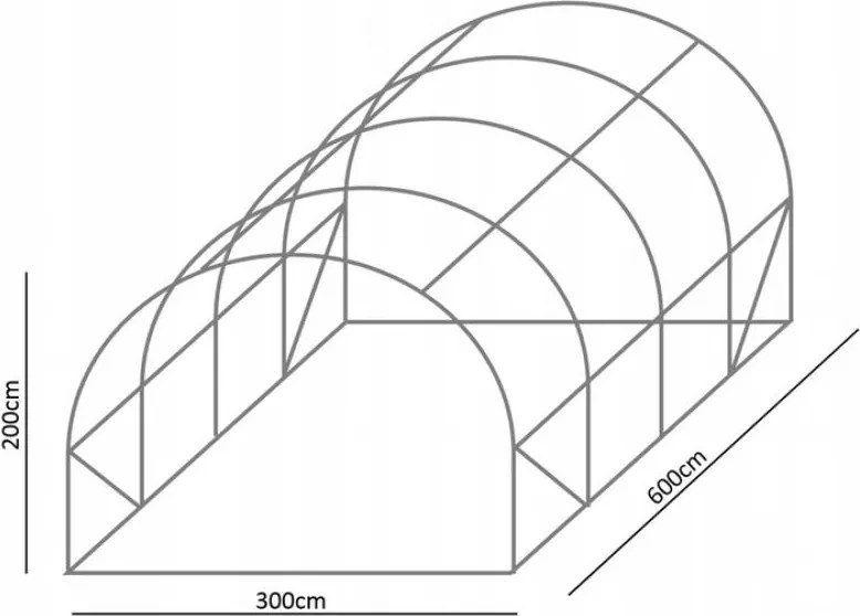 GARDEN LINE Konštrukcia na foliovník 6X3m GardenLine TUN0358