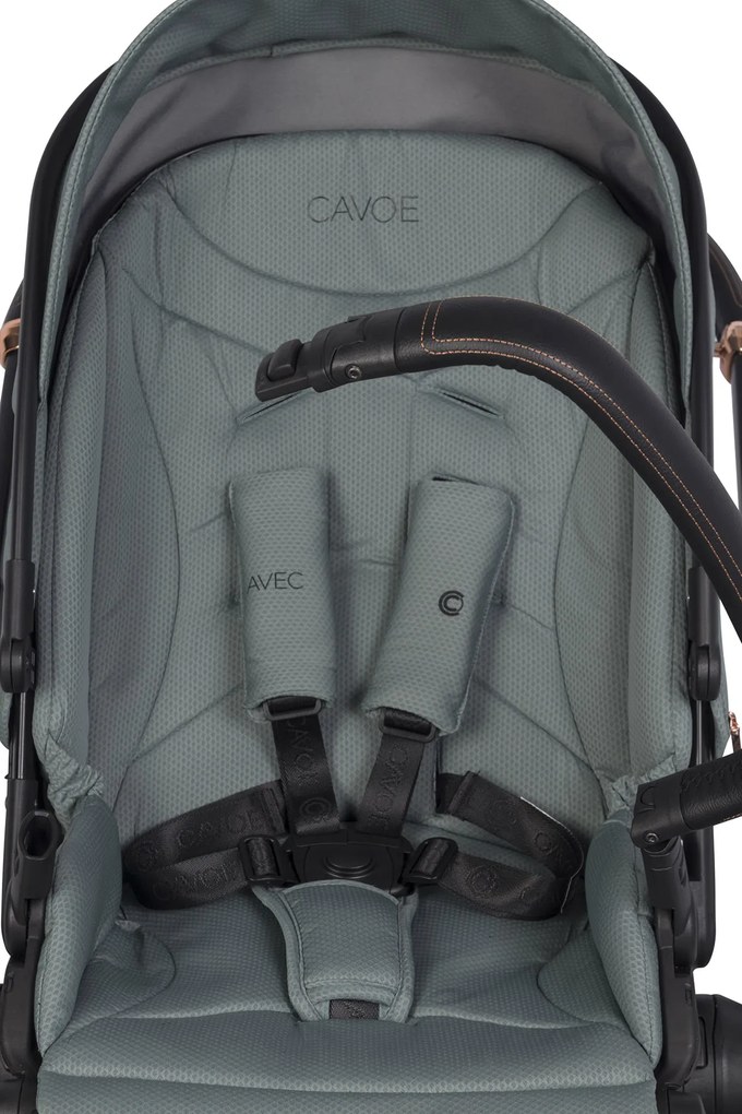 Športový kočík pre dvojčatá CAVOE Avec Boho Green