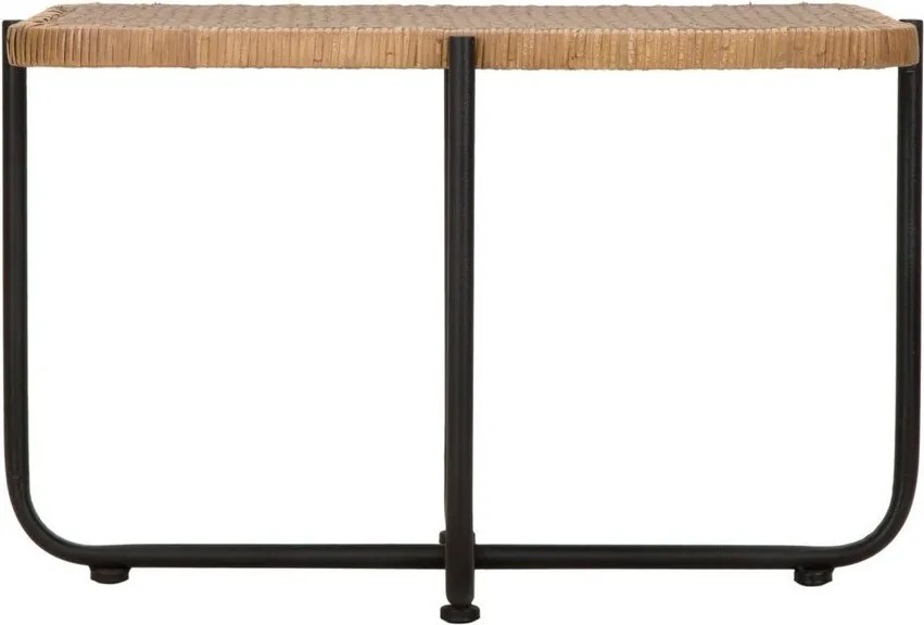 Čierny/v prírodnej farbe ratanový konferenčný stolík 55x75 cm Cebu – Mauro Ferretti