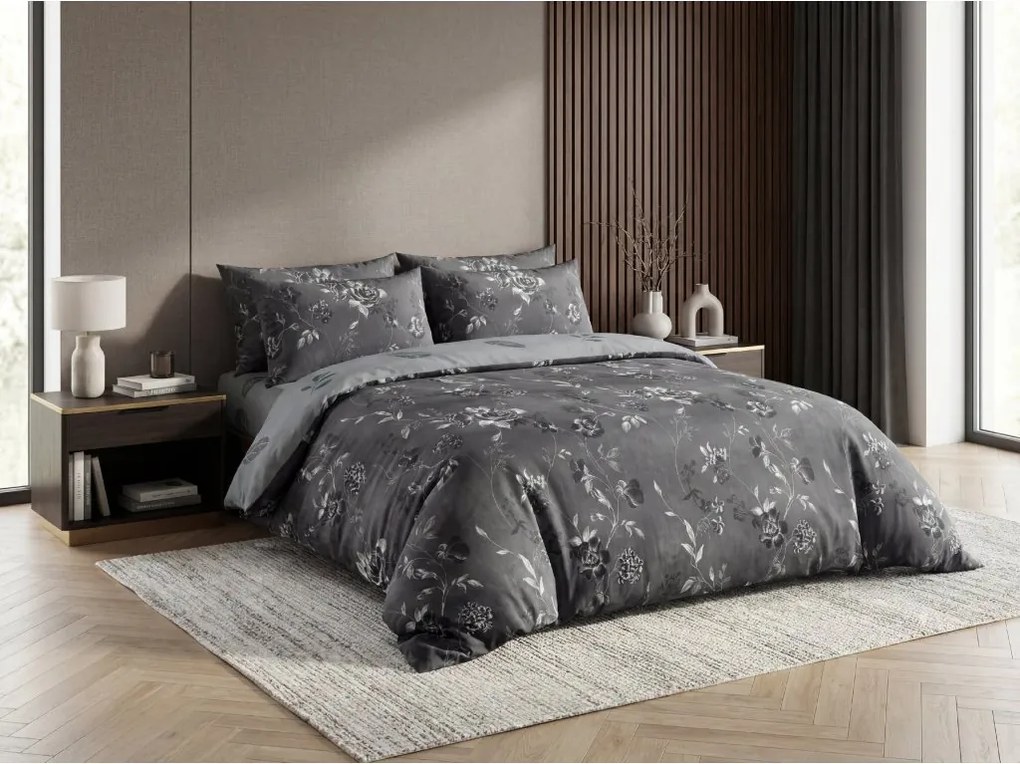 Bavlnené obliečky SHADOWIX tmavosivé Rozmer obliečky: 70 x 90 cm | 140 x 200 cm