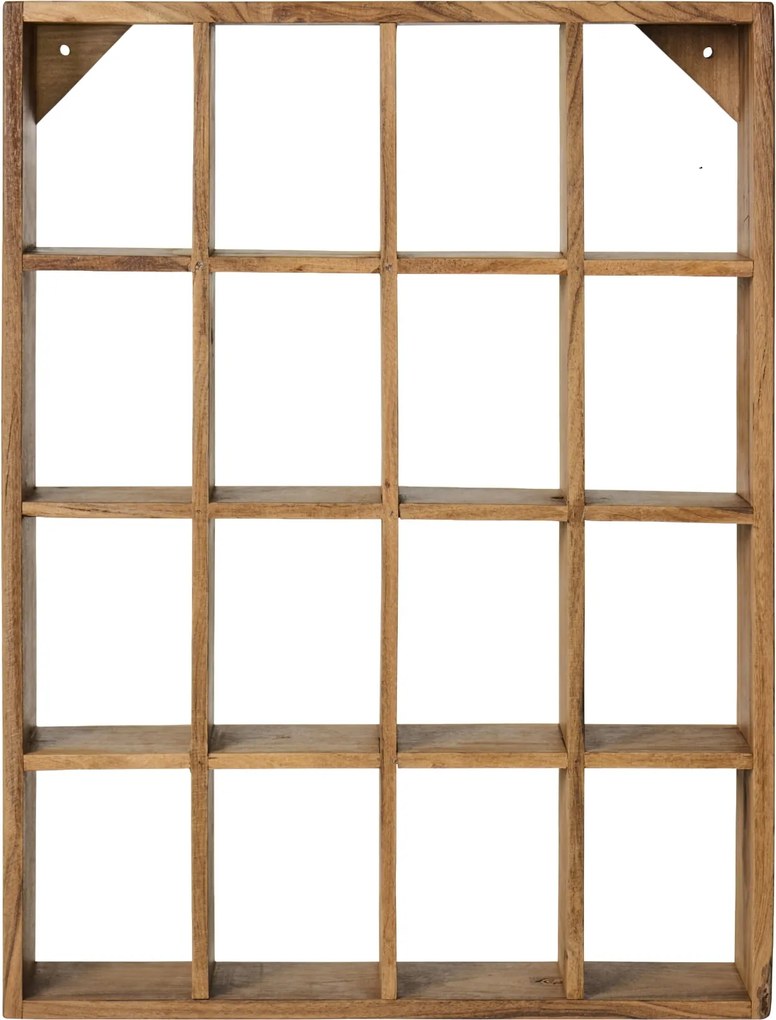 Ib Laursen Drevený policový regál 16 Rooms Unique Wood