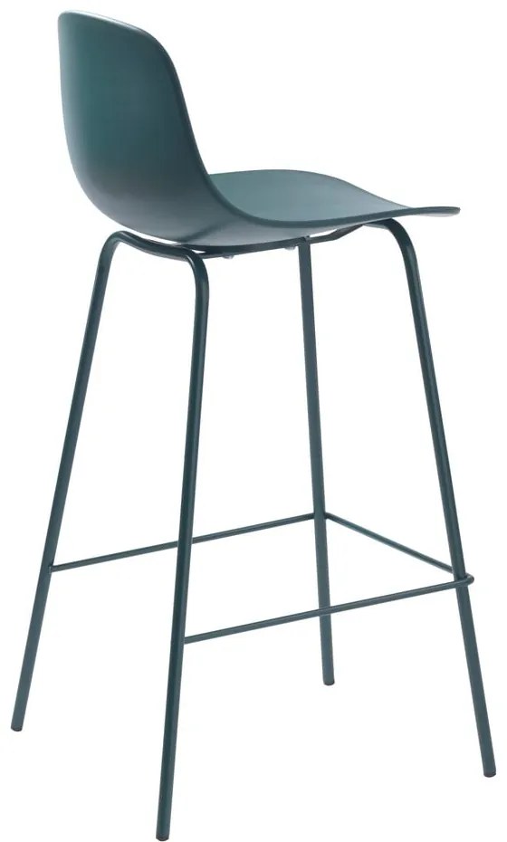 Plastová barová stolička v petrolejovomodrej farbe 92,5 cm Whitby – Unique Furniture