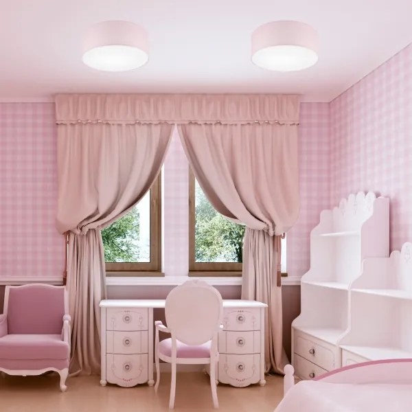 Stropné svietidlo SIRJA PASTEL 1xE27/60W/230V pr. 35 cm ružová