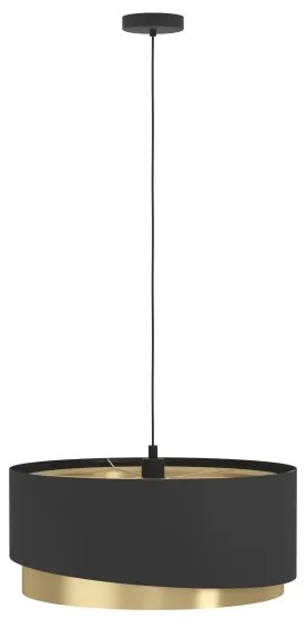 Eglo 39926 - Luster na lanku MANDERLINE 1xE27/40W/230V čierna/zlatá