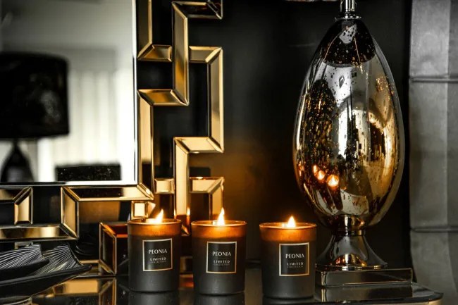 Dekoračný tanier PEONIA 1 1 čierny / popolový