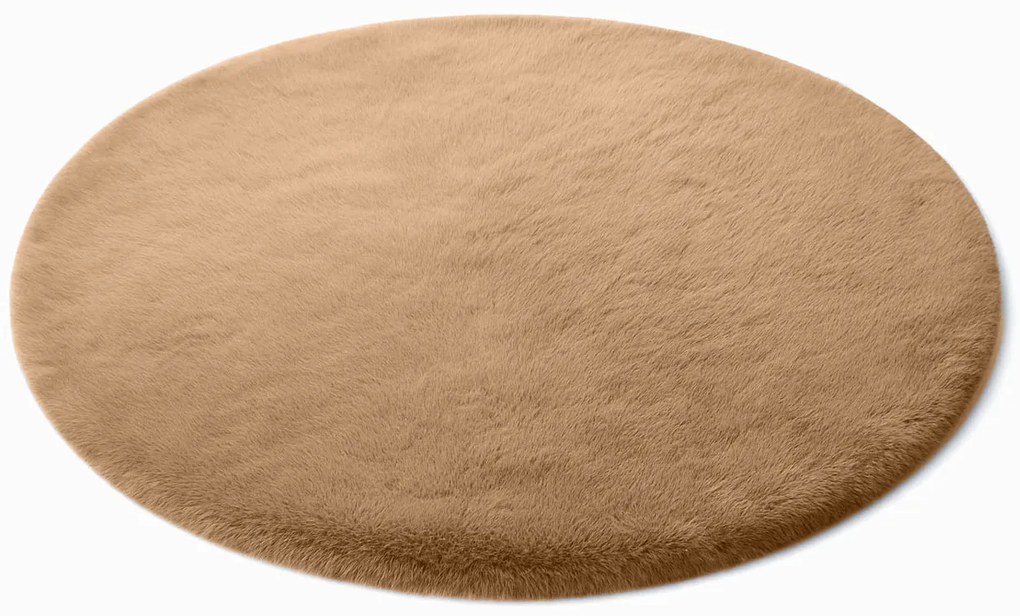 TZ Béžový okrúhly koberec Rabbit Rozmer: 120 cm
