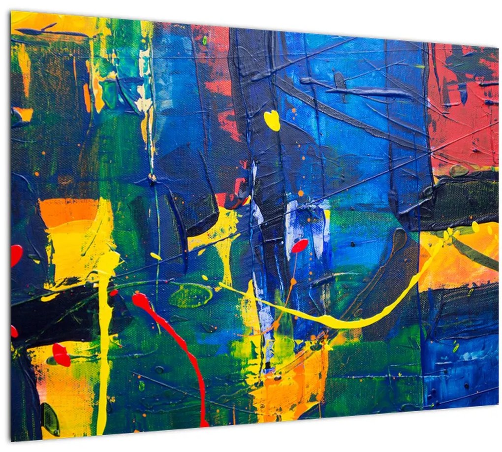 Sklenený obraz - Abstrakcia (70x50 cm)