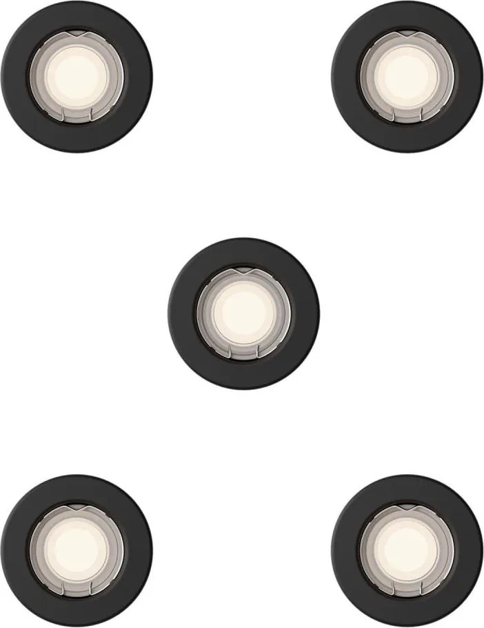 Philips - SADA 5x podhľadových svietidiel PERIDOT 1xGU10/7W/230V čierne