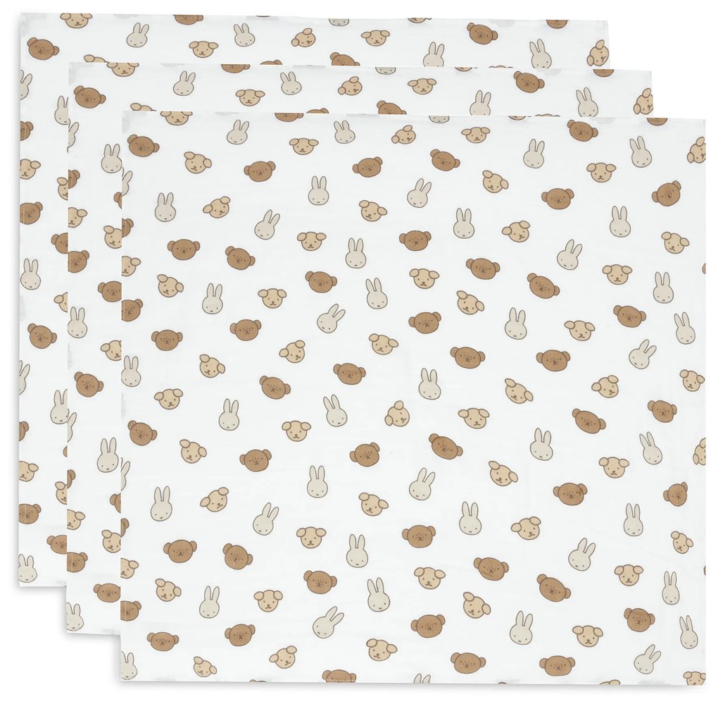 Plienky 3 ks 70x70 cm Miffy & Friends