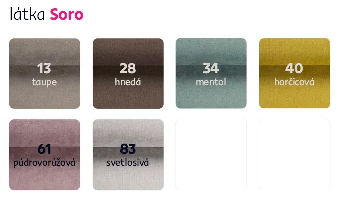 Sedacia súprava, látka Soro 97 tmavosivá/90 sivá, pravá, EMILY ROH