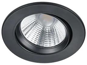 PAMIR 8 | Stropné okrúhle zapustené LED svietidlo Farba: Čierna