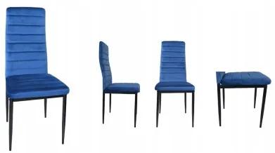 Sammer Lacná kuchynská stolička v modrej farbe velvet LR1494 velvet modra