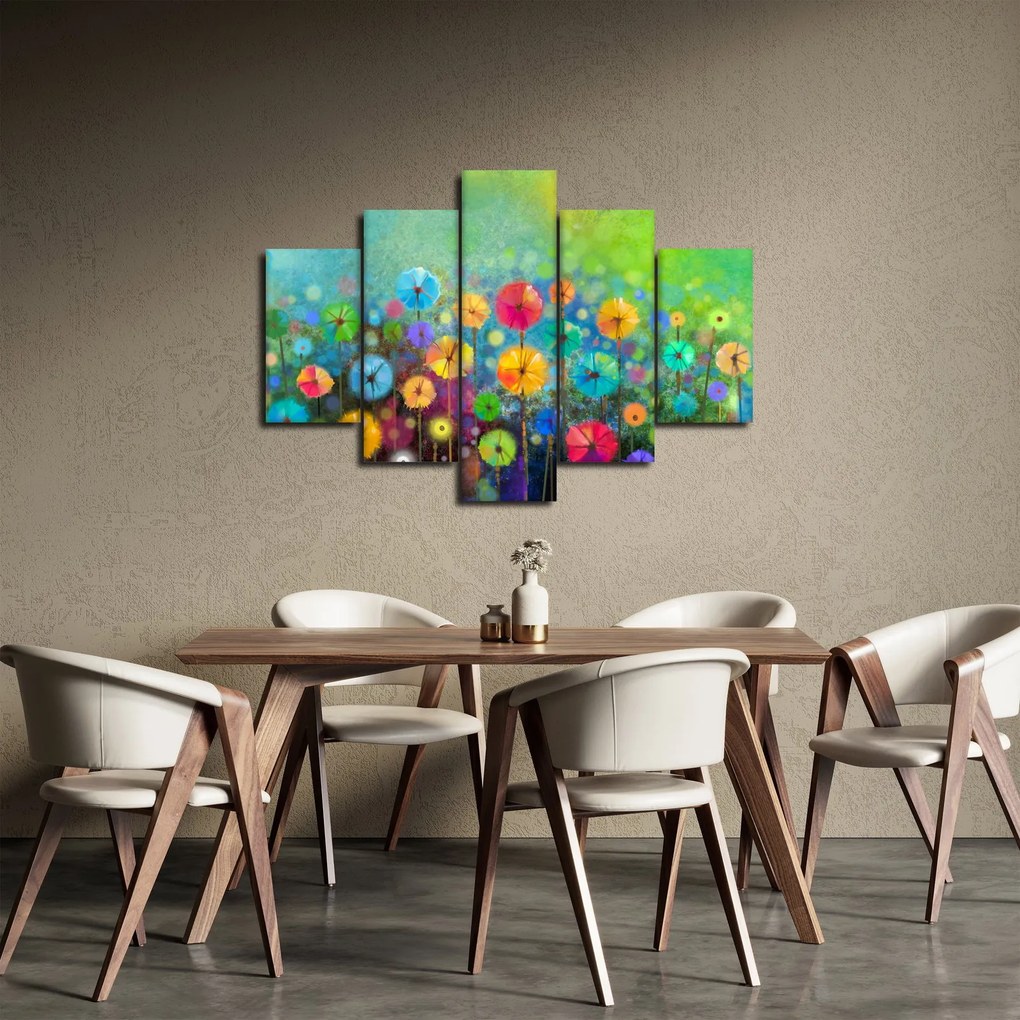 Obraz - Abstraktné kvety (150x105 cm)