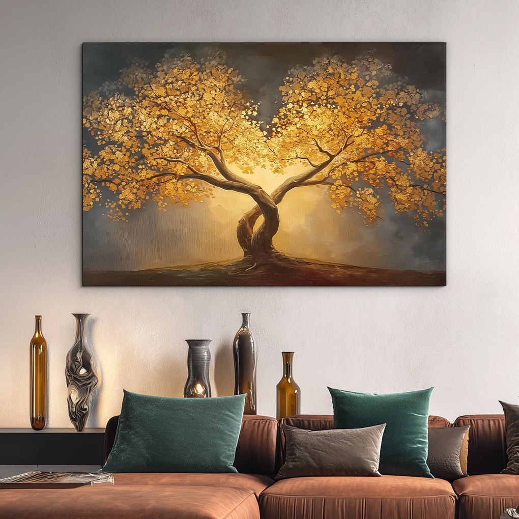 DUBLEZ | Drevený obraz - Zlatý strom života