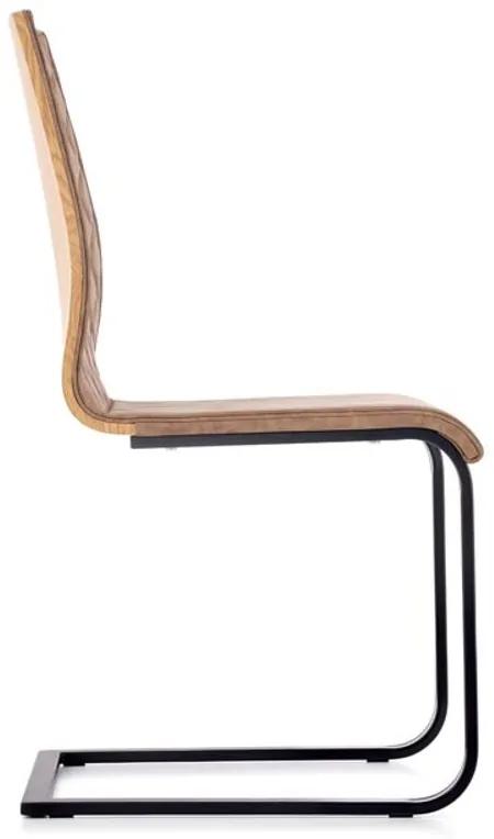 Halmar Jedálenská stolička K265, hnedá/dub zlatý
